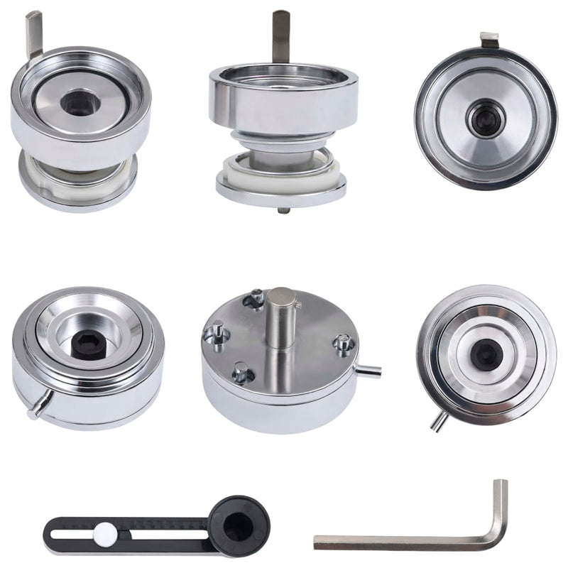 vidaXL Badge Maker Machine with Circle Cutter Rotate Punch 37 mm