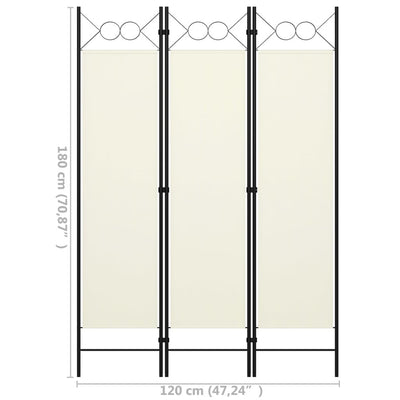 vidaXL 3-Panel Room Divider Anthracite 120x180 cm