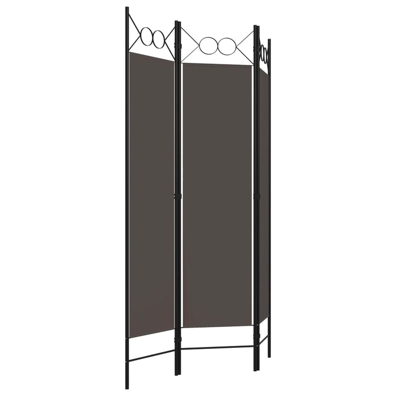 vidaXL 3-Panel Room Divider Anthracite 120x180 cm