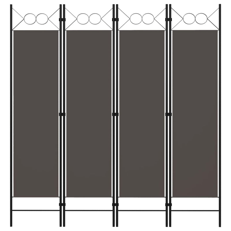 vidaXL 4-Panel Room Divider Anthracite 160x180 cm