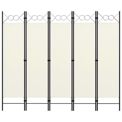 vidaXL 5-Panel Room Divider Anthracite 200x180 cm