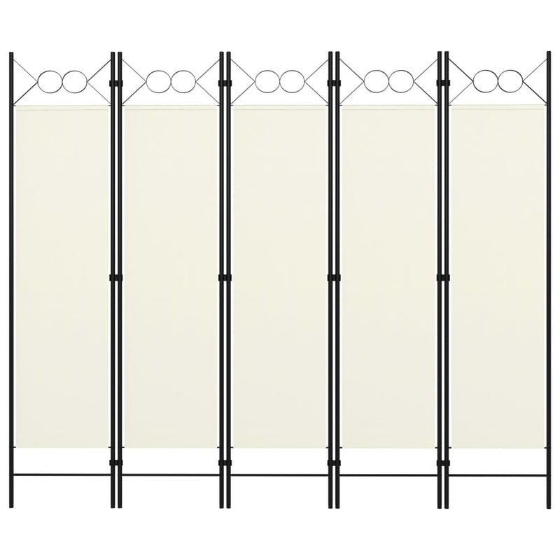 vidaXL 5-Panel Room Divider Anthracite 200x180 cm