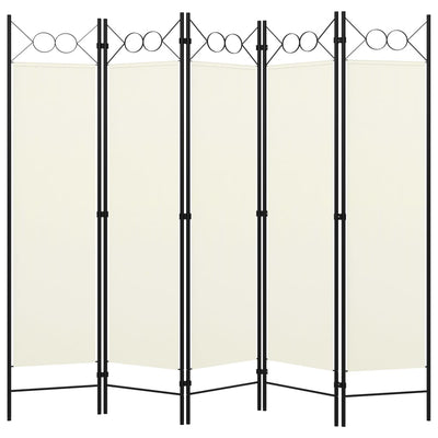 vidaXL 5-Panel Room Divider Anthracite 200x180 cm