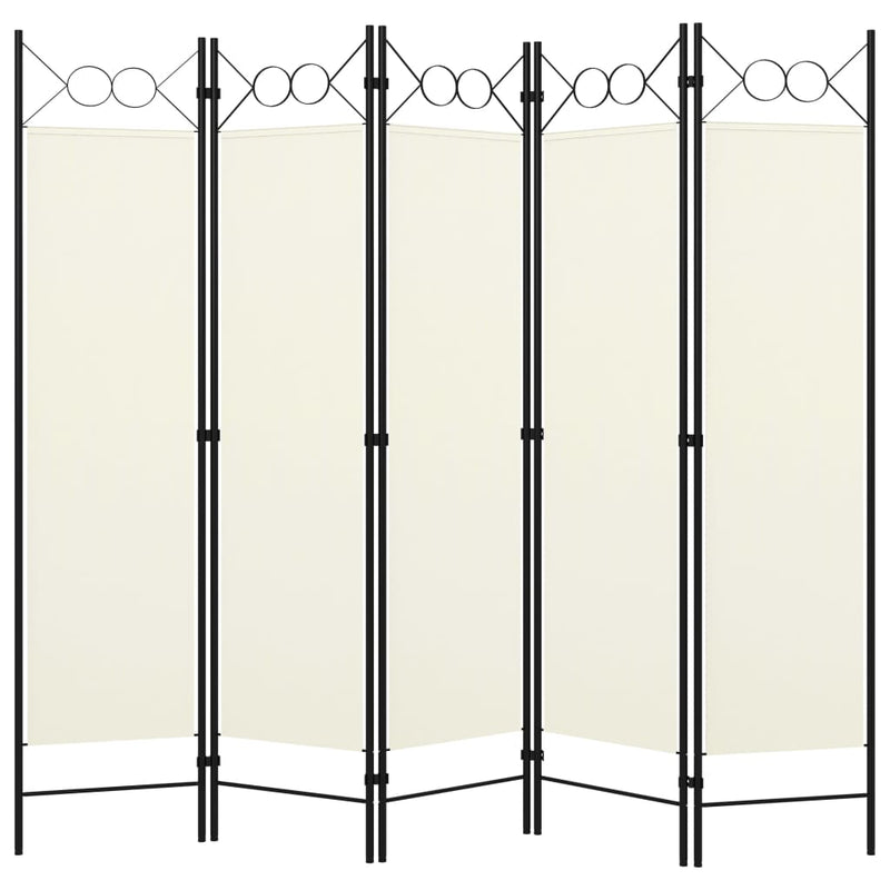 vidaXL 5-Panel Room Divider Anthracite 200x180 cm