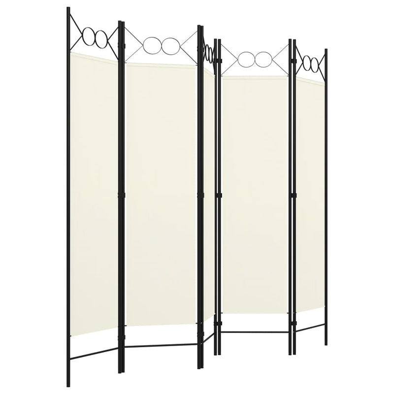 vidaXL 5-Panel Room Divider Anthracite 200x180 cm