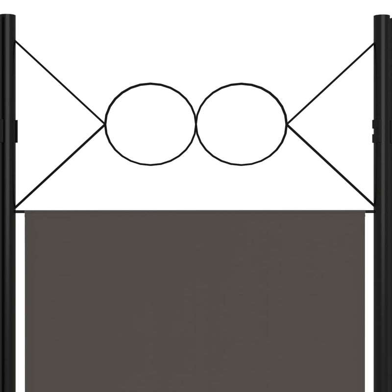vidaXL 5-Panel Room Divider Anthracite 200x180 cm