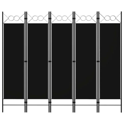 vidaXL 5-Panel Room Divider Anthracite 200x180 cm