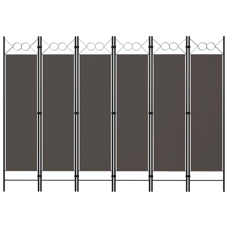vidaXL 6-Panel Room Divider Anthracite 240x180 cm