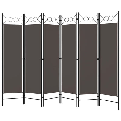vidaXL 6-Panel Room Divider Anthracite 240x180 cm