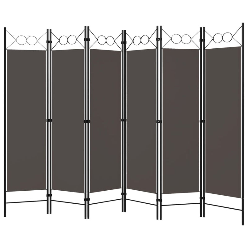 vidaXL 6-Panel Room Divider Anthracite 240x180 cm