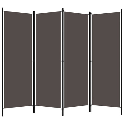 vidaXL 4-Panel Room Divider Anthracite 200x180 cm