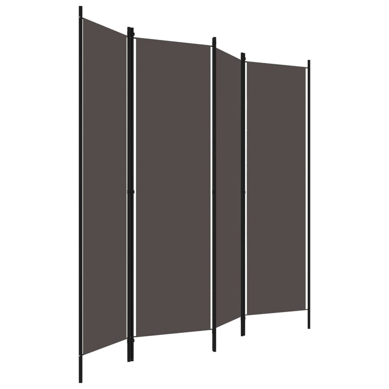 vidaXL 4-Panel Room Divider Anthracite 200x180 cm