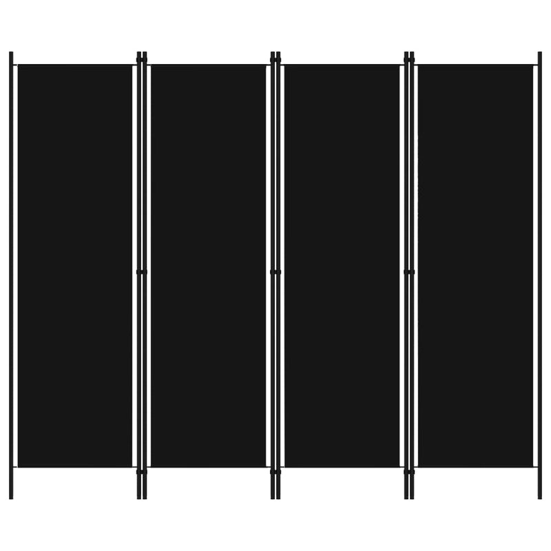 vidaXL 4-Panel Room Divider Anthracite 200x180 cm