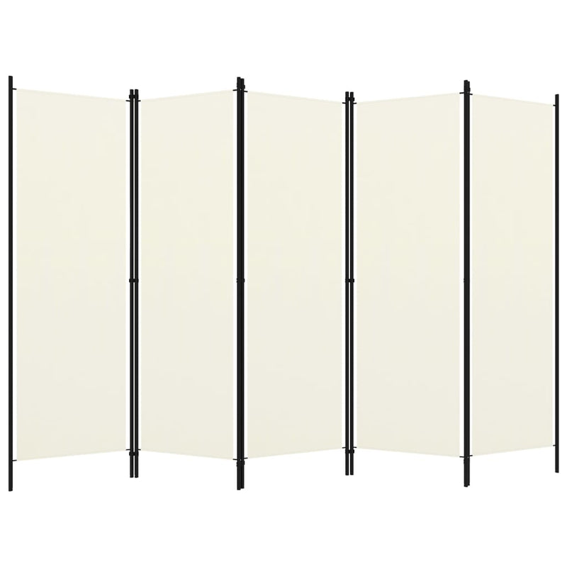 vidaXL 5-Panel Room Divider Anthracite 250x180 cm