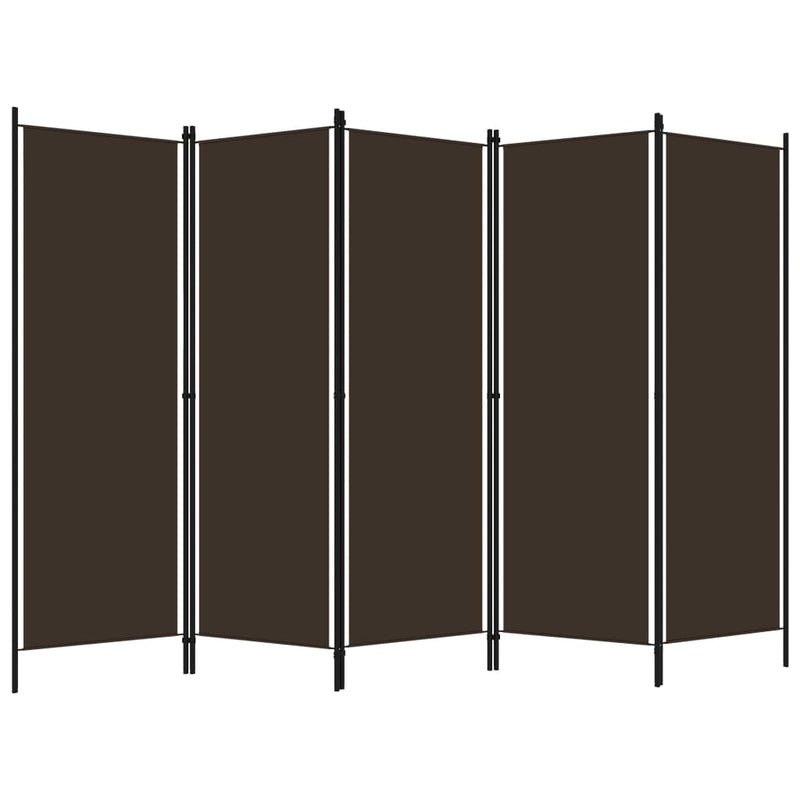 vidaXL 5-Panel Room Divider Anthracite 250x180 cm
