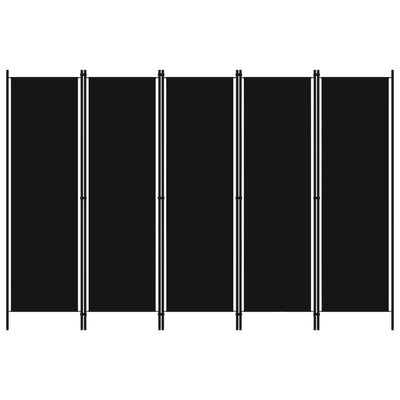 vidaXL 5-Panel Room Divider Anthracite 250x180 cm