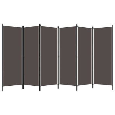 vidaXL 6-Panel Room Divider Anthracite 300x180 cm