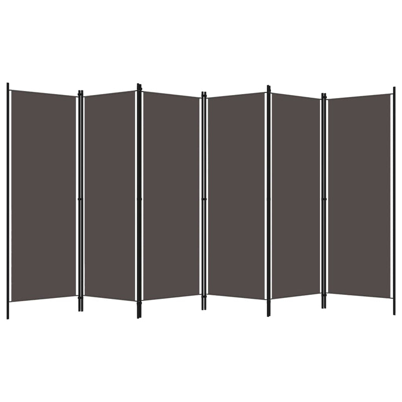 vidaXL 6-Panel Room Divider Anthracite 300x180 cm
