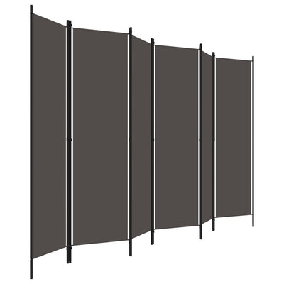 vidaXL 6-Panel Room Divider Anthracite 300x180 cm