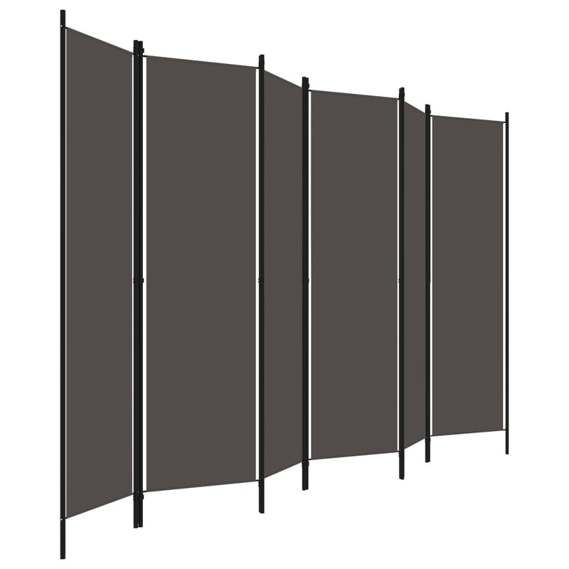 vidaXL 6-Panel Room Divider Anthracite 300x180 cm