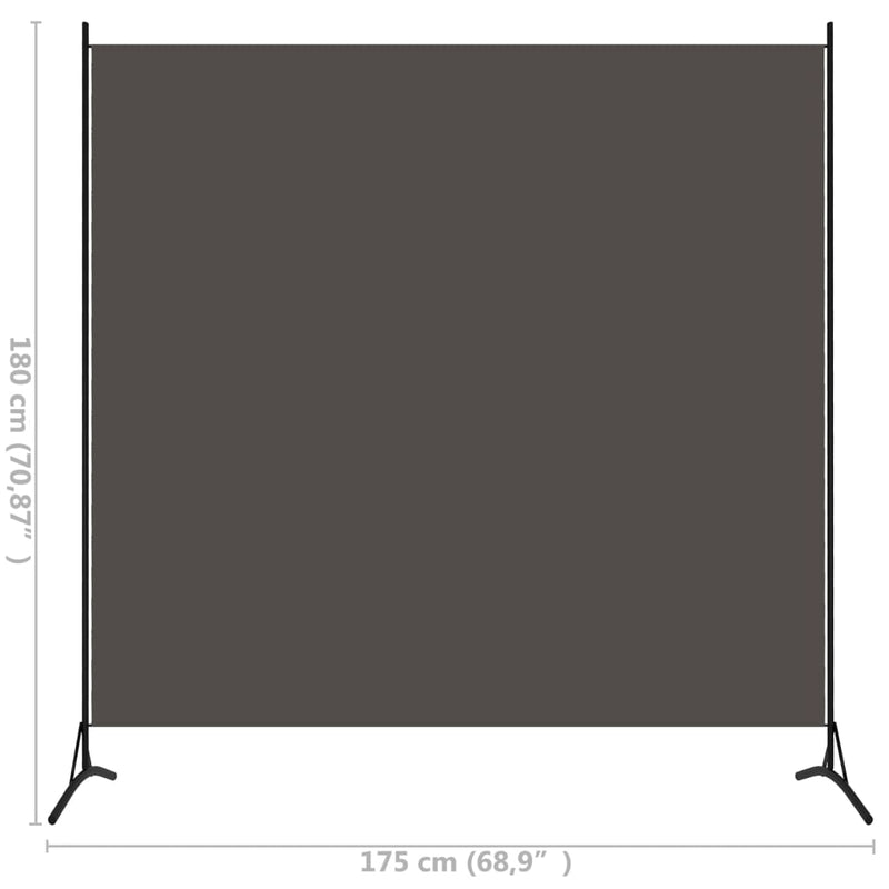 vidaXL Room Divider Anthracite 175x180 cm Fabric