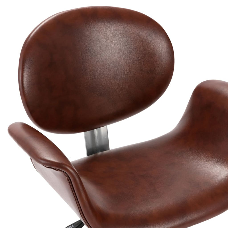 vidaXL Swivel Dining Chairs 6 pcs Brown Faux Leather