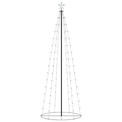 vidaXL Christmas Cone Tree 100 Warm White LEDs Decoration 70x180 cm