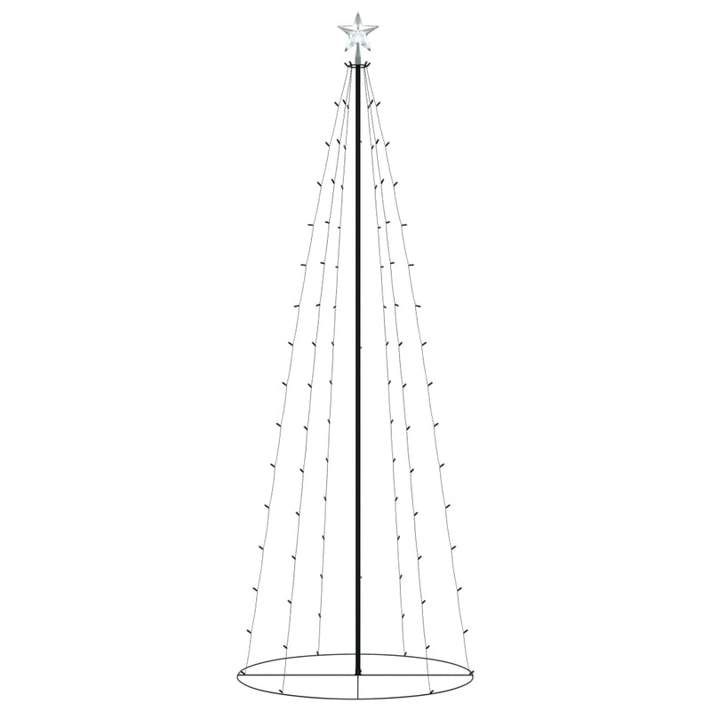 vidaXL Christmas Cone Tree 100 Warm White LEDs Decoration 70x180 cm