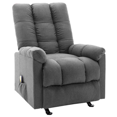 vidaXL Massage Reclining Chair Black Fabric
