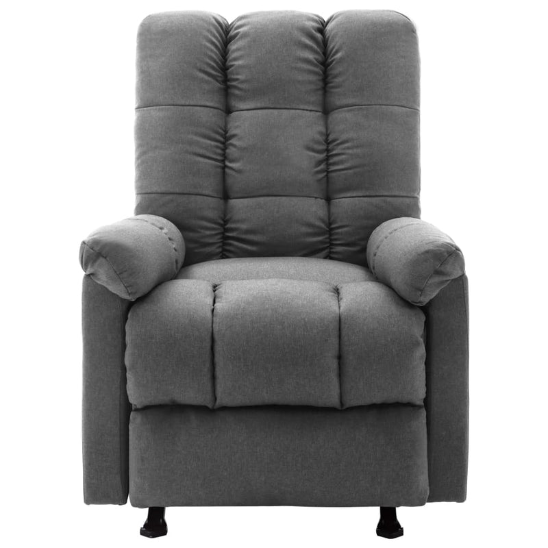 vidaXL Massage Reclining Chair Black Fabric