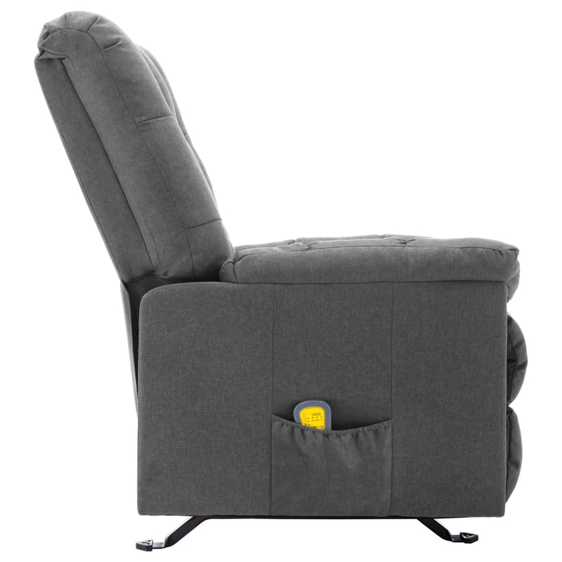 vidaXL Massage Reclining Chair Black Fabric