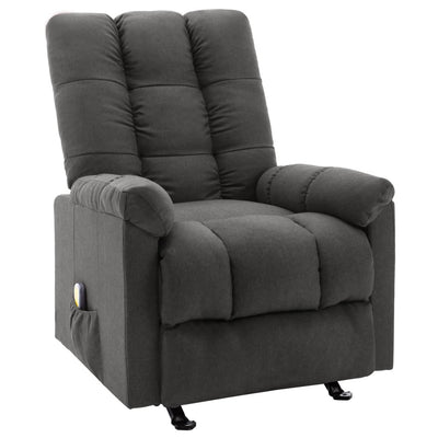 vidaXL Massage Reclining Chair Black Fabric