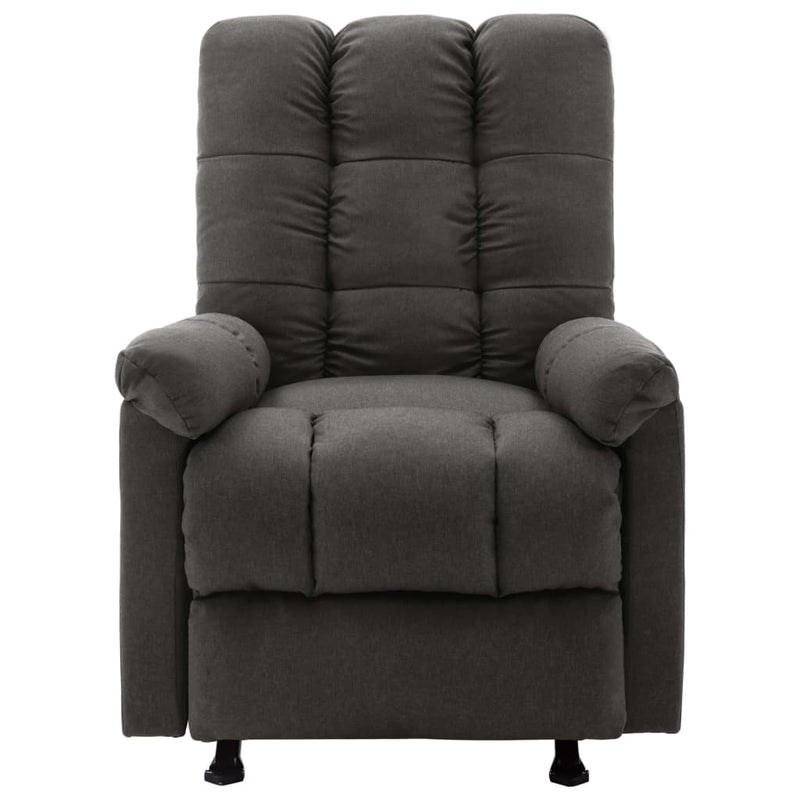 vidaXL Massage Reclining Chair Black Fabric
