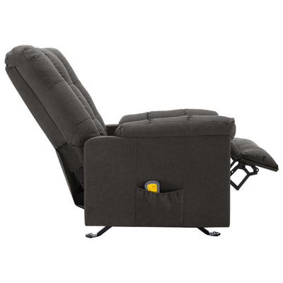 vidaXL Massage Reclining Chair Black Fabric