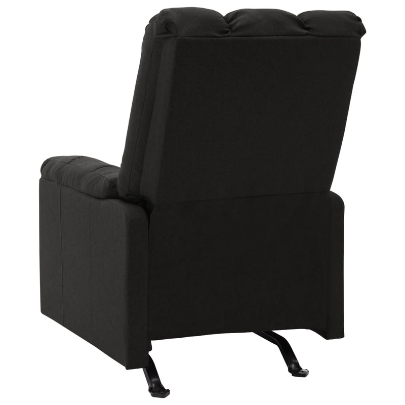 vidaXL Massage Reclining Chair Black Fabric
