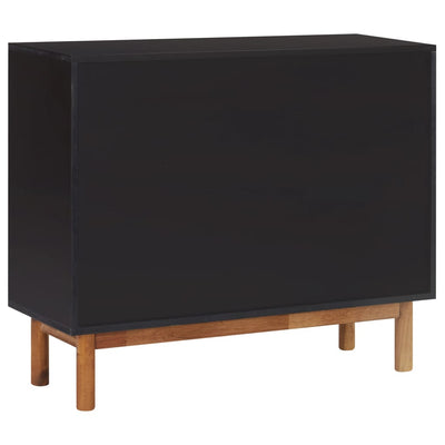 vidaXL Sideboard 90x33.5x75 cm Solid Acacia Wood and MDF