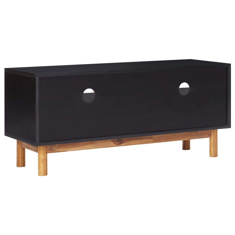 vidaXL TV Cabinet 100x35x45 cm Solid Acacia Wood and MDF