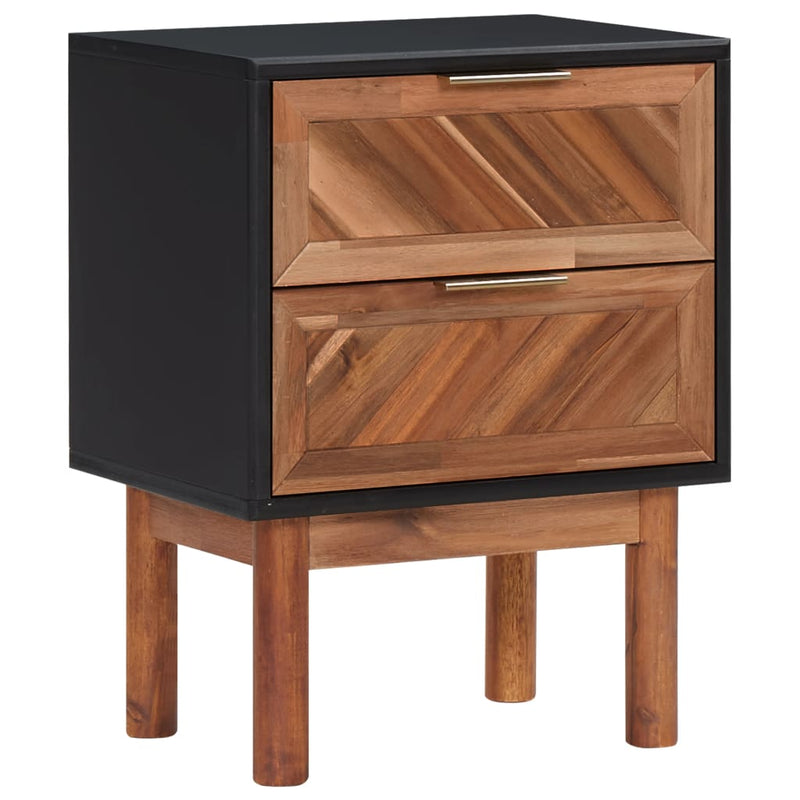 vidaXL Nightstand 40x30x53 cm Solid Acacia Wood and MDF