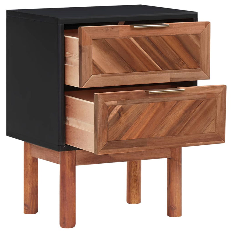 vidaXL Nightstand 40x30x53 cm Solid Acacia Wood and MDF