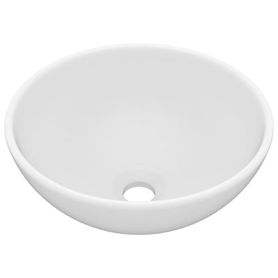 vidaXL Luxury Bathroom Basin Round Matt Black 32.5x14 cm Ceramic