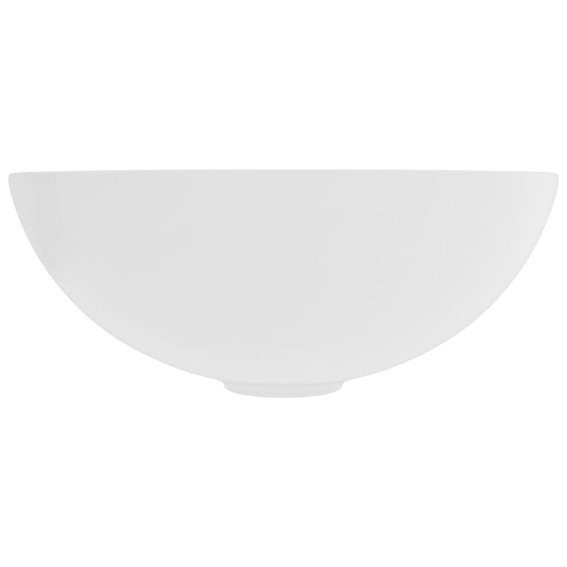 vidaXL Bathroom Sink Ceramic Matt Black Round