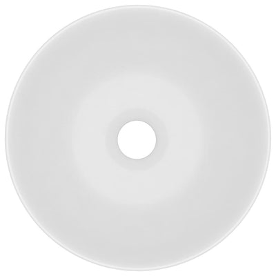 vidaXL Bathroom Sink Ceramic Matt Black Round