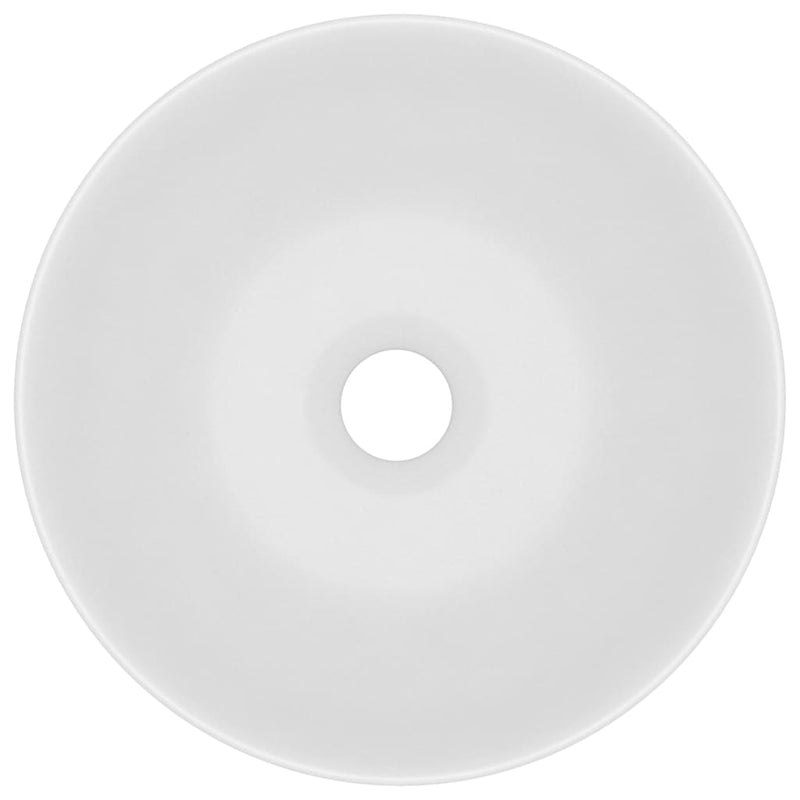 vidaXL Bathroom Sink Ceramic Matt Black Round