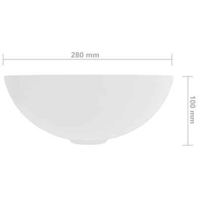 vidaXL Bathroom Sink Ceramic Matt Black Round
