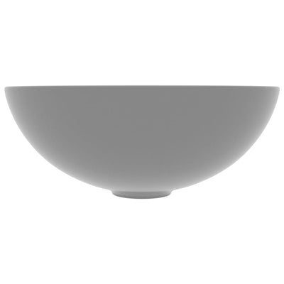 vidaXL Bathroom Sink Ceramic Matt Black Round