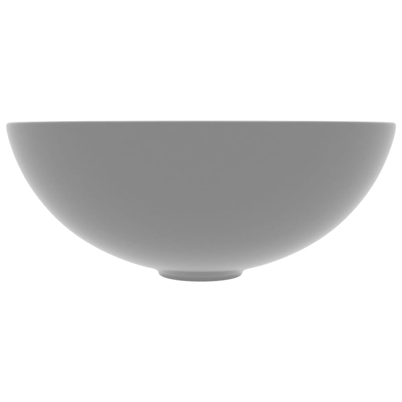 vidaXL Bathroom Sink Ceramic Matt Black Round
