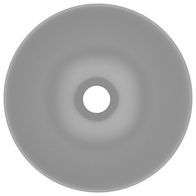 vidaXL Bathroom Sink Ceramic Matt Black Round