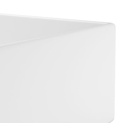 vidaXL Bathroom Sink with Overflow Ceramic Matt Black