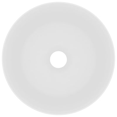 vidaXL Luxury Wash Basin Round Matt Black 40x15 cm Ceramic