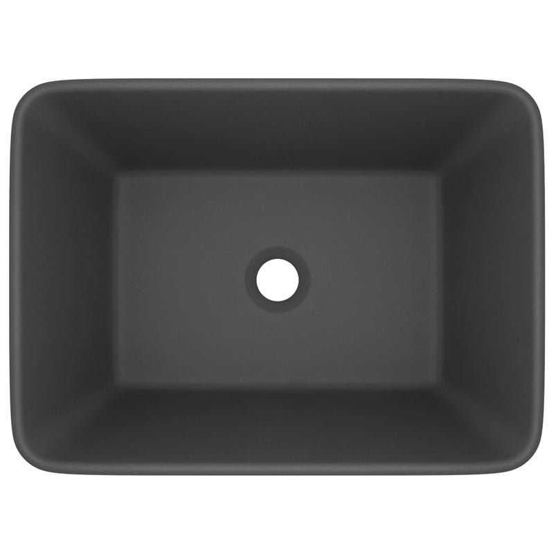 vidaXL Luxury Wash Basin Matt Black 41x30x12 cm Ceramic